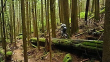 Rob took this pic of me on Dales with a point n shoot camera.......That log gets nasty at the end! Diggin the green,luvin the dirt!