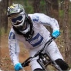 First photo of Sam Hill on the Nukeproof and CRC kit.