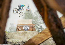 A sneaky shot here from Crankworx L2A 2012 that slipped the net first time round. Genon and Pilgrim getting it done whilst the mountain fog surrounded us - Laurence CE - www.laurence-ce.com