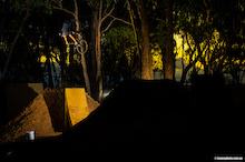 Dipping a three on his new cat ramp setup at sunset.