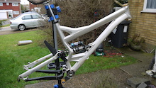 06 specialized S-Works enduro frame with Chris King headset and Blackspire Stinger chain guide