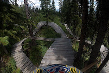 LYM trail at Kicking Horse Bike Park - Golden, BC.