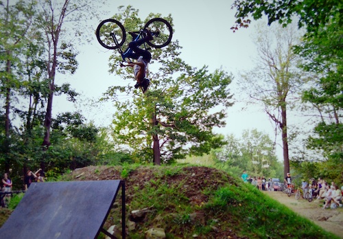 GES #7: Seven Springs, flipping the moto-jump during the jump jam.
