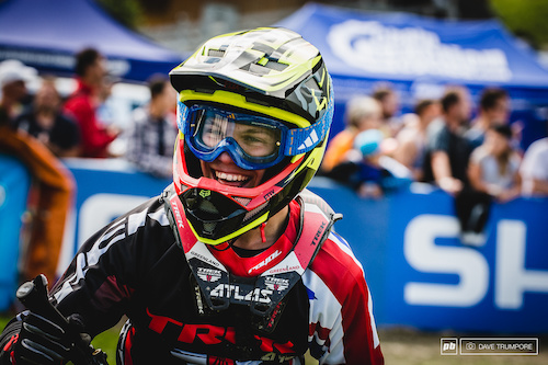 With another year left in the Jr class, Laurie Greenland was ecstatic to end his season on the podium in Meribel.