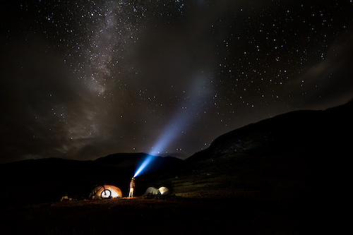 Kite Lake, elevation 12,000 feet, would serve as out base camp for the night.  Luckily the storms would pass and the Milky Way began to shine through as we prepared to tackle the first big accent of the day.  -Photo Credit Joey Schusler