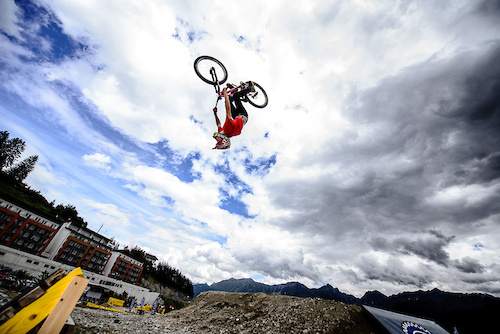 Flip at the FMB Bronze Event Oneal Slopestyle. Photo by Felix Schüller.