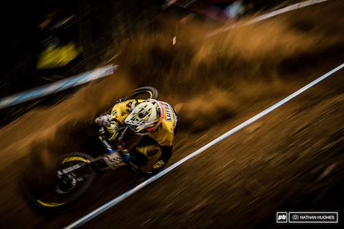 A touch of motocross inspiration from Lutz Weber at the Lourdes World Cup.