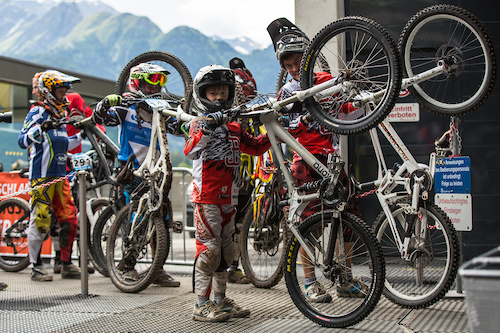 Bikepark Serfaus-Fiss-Ladis during the Kona MTB Festival Serfaus-Fiss-Ladis.ROOKIES in Tyrol, Austria, on August 8, 2014.Free image for editorial usage only: Photo by Thomas Dietze
