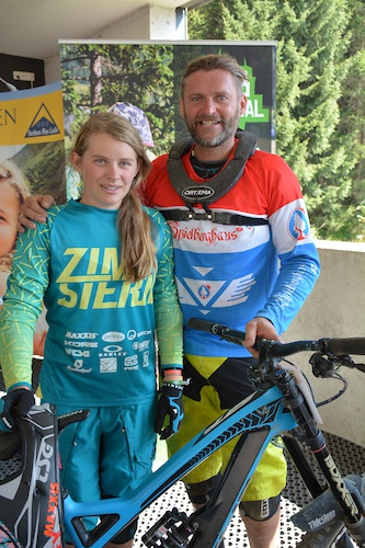 Valentina and Walter Höll (AUT) competed in the Family Challenge at the MTB-Festival Serfaus-Fiss-Ladis.