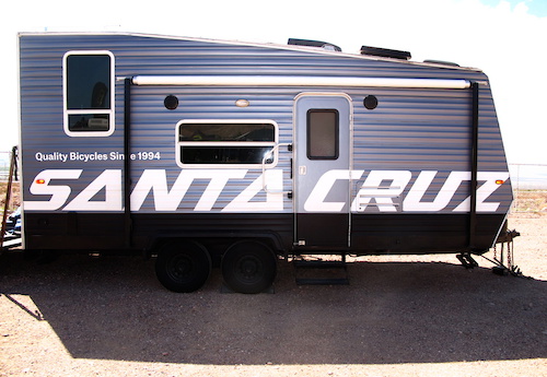 We'd like to hideout out in this sweet little trailer that was at the Santa Cruz space.