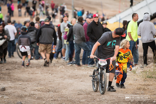 Always great to see young riders getting pumped on Dual Slalom.