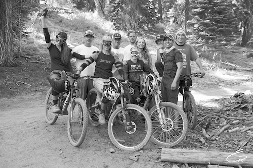 The ladies and documentary film crew take a break after a full day of intense riding while filming the first episode of 
The Line Documentary Series. The Line focuses the lens on women completing in high adrenaline sports.