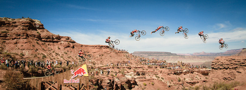 I took this photo today at the Red Bull Rampage 10th edition. Forgot my tripod but managed to stitch them up! Great day.