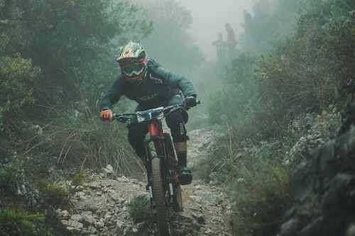 Markus Reiser from Germany races down the stage (No. 4) during the 5th stop of the European Enduro Series in Malaga / Benalmadena, Spain, on October 18, 2015. Free image for editorial usage only: Photo by Antonio Lopez