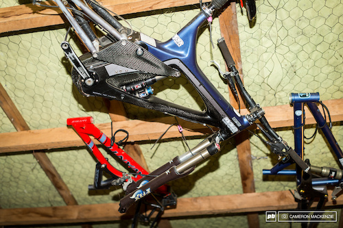 Rob's original working prototype for the what became the range of G1 and G2 downhill bikes today