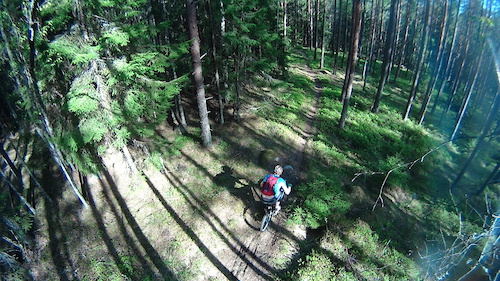 Trail close to the TV-mast at riding area Storkasberget, Arvika
