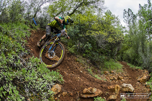 Mason Bond dropping in on stage 10.