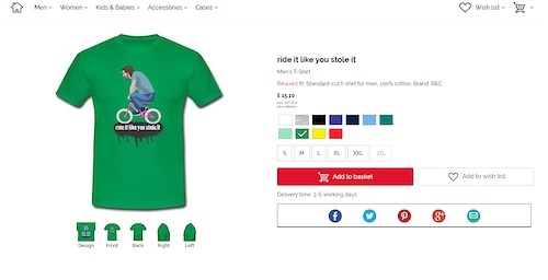 A new clothes shop I have opened up has a biking related item or two. Check it out - 

https://shop.spreadshirt.co.uk/1104586