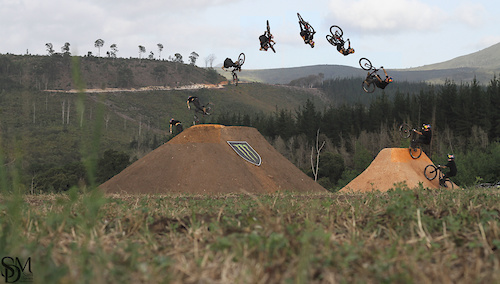 Andreu boosting a signature 360 while filming for Pure Darkness 3