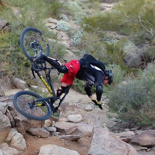 Trying to ride the water fall on National South Mountain