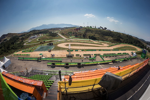 Mountain bike olympic course was build in Deodoro. It's 4,85 km's long, complete man-made, has two climbs and lot of technical stuff like rockgardens.