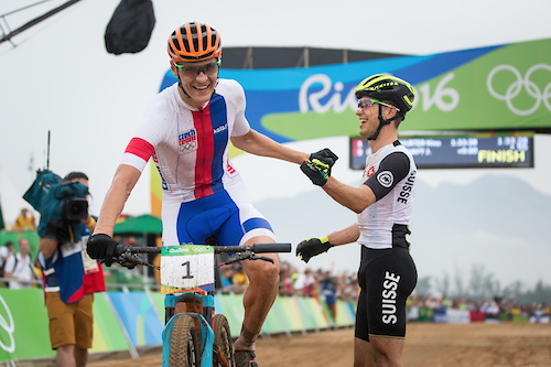 Jaroslav KulhavÃ½ and Nino Schurter. They just switched the roles from London 2012.