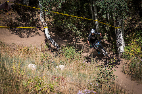 Mitch Ropelato races Stage Two of the SCOTT Enduro Cup at Deer Valley Resort in Park City, UT on Aug. 28, 2016