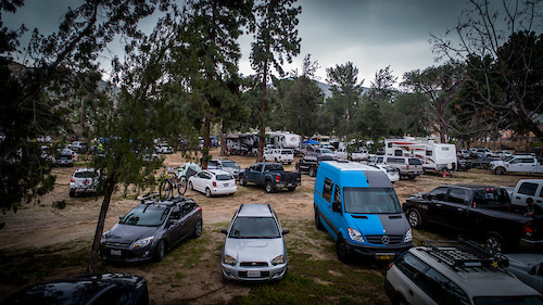 The campground / parking lot was full Saturday for the Super D and XC races.  Many chose to camp with amazing weather in the forecast for the whole weekend.