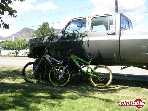 tell me what u think of my freeride bike(Ollie)and downhill bike(wilson) and my dads rig of a truck