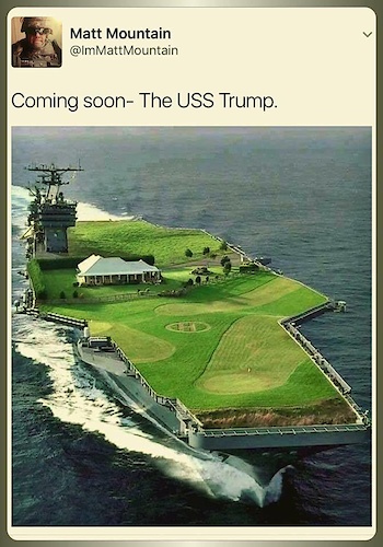 Trump golf courses now on sea.