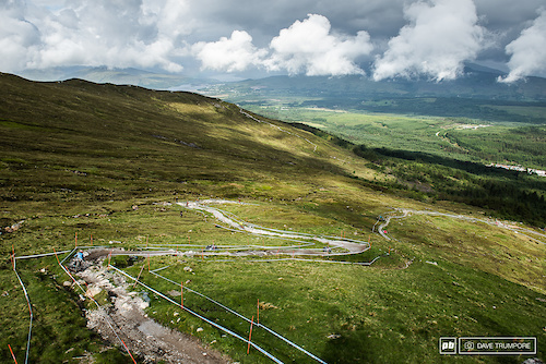 The track in Fort William just goes and goes and goes a bit more.  All the while beating up your arms and legs.