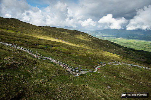 The track in Fort William is beautiful freeway of rock and granite down some lush Scottish countryside.