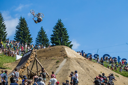 Ryan Nyquist at the Crankworx Les Gets Slopestyle.