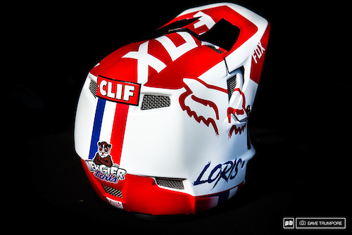 Loris Vergier's custom FOX helmet