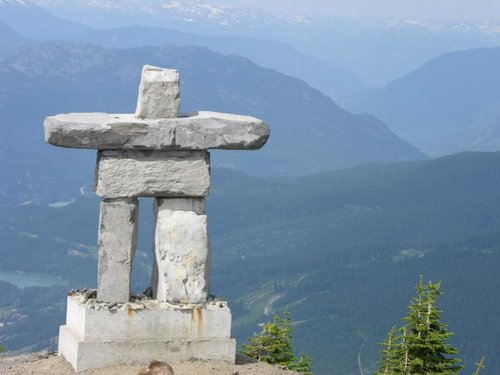 Inuktuk at the top of whistler Moutain