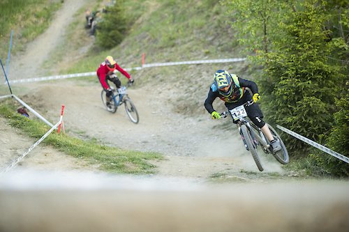 Day 2 practice, qualifying and racing during round 1 of the 2018 4X Pro Tour at , Winterberg, , Germany on May 11 2018. Photo: Charles A Robertson