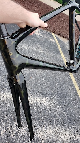 My custom Project One Trek Emonda SLR frame in a Black Leopard paint job. Made in the USA baby!