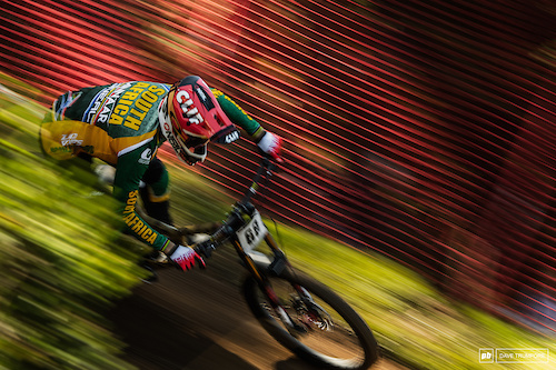 Greg Minnaar had a strong race today to finish just over 2 seconds out of the medals.