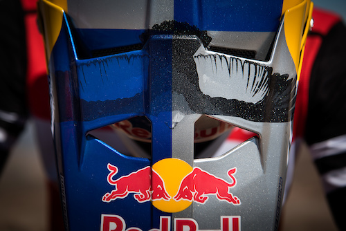 Pedro Burns new Red Bull helmet