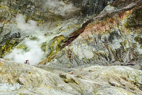 Another sulfur lap for Mike Hopkins on the very remote While Island, NZ.