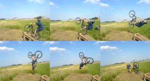My backflip to hay ;P I'm learning.