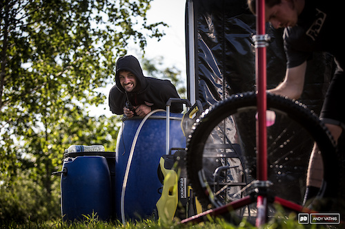 Not too sure where the Commencal team is getting their water supply from, and I'm not sure I want to find out.
