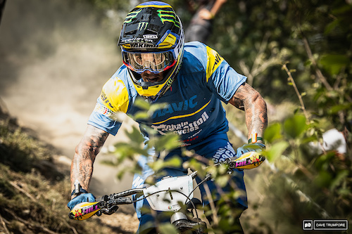 Sam Hill chasing hard and on a mission to claw back time. He ended the day in 38th