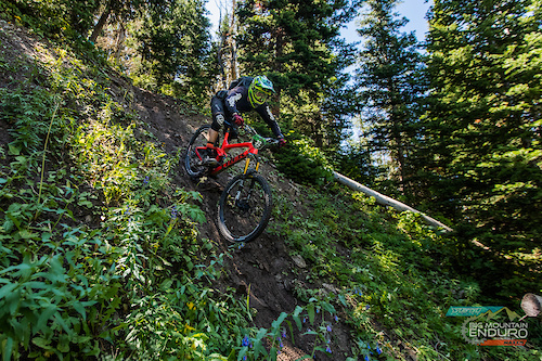 Yup, it's that steep. Welcome to Montana ladies and gents. Ian Morgan bombing down the waterfall on Stage 2.
