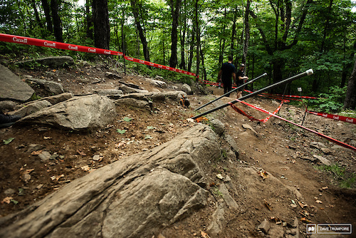 Some riders will remember when these rocks were barely visible in this section (2007)