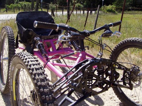 Here is my current rig. She's an old Grove Innovations fourcross bike that has been rebuilt from the ground up.