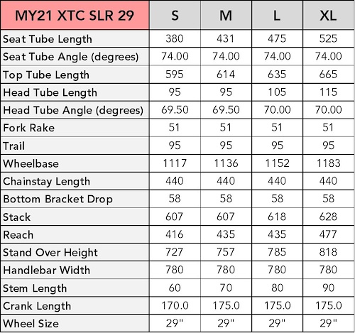 Giant xtc discount slr 2021 precio