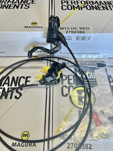 Magura MT5 HC Carbon Disc Brake Set - 4-Piston Hydraulic Bike Brakes