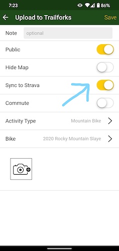 Trailforks strava store