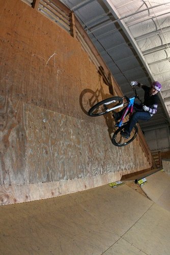Darcy playing on her hard tail at Woodward.-photo by John Povah